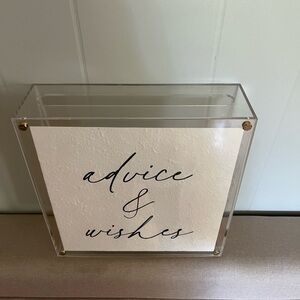 Clear Acrylic Advice & Wishes Box